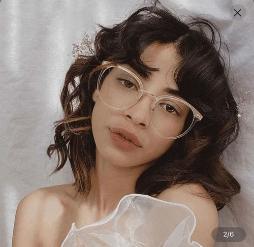 TIJN Eyewear Maaike Clear Gold Round Oversized Polycarbonate + Metal Frame Eyegl