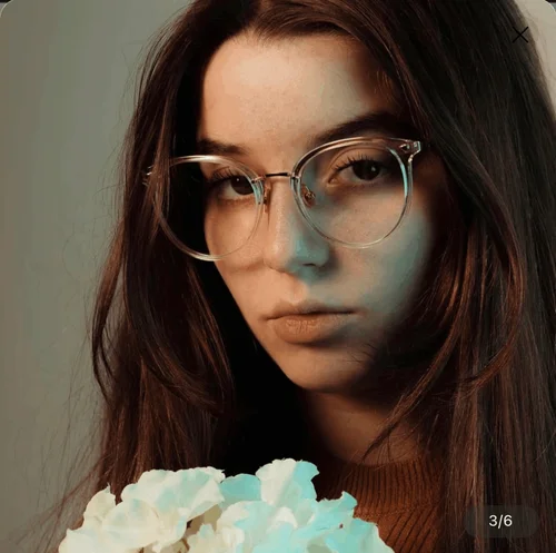 TIJN Eyewear Maaike Clear Gold Round Oversized Polycarbonate + Metal Frame Eyegl 2