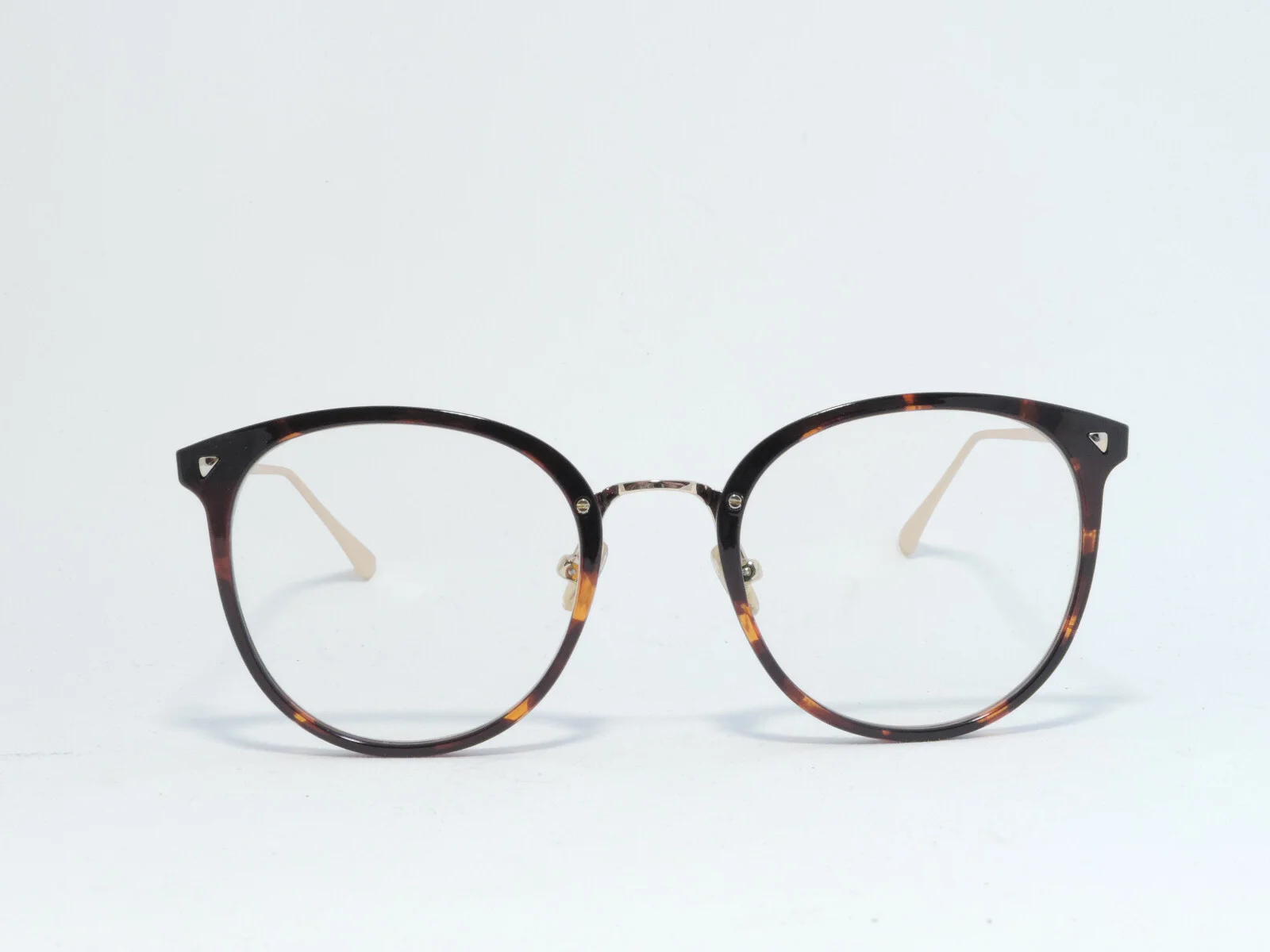 TIJN MAAIKE METAL TR90 TRENDY EYEGLASS FRAMES CLEAR GLASSES AMBER GOLD 50-22-146